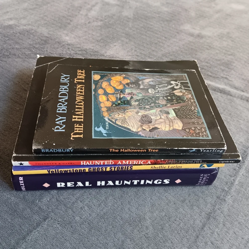 Lot Of 4 Paranormal Spooky Books Haunted Ghost Halloween Fall Gothic Creepy